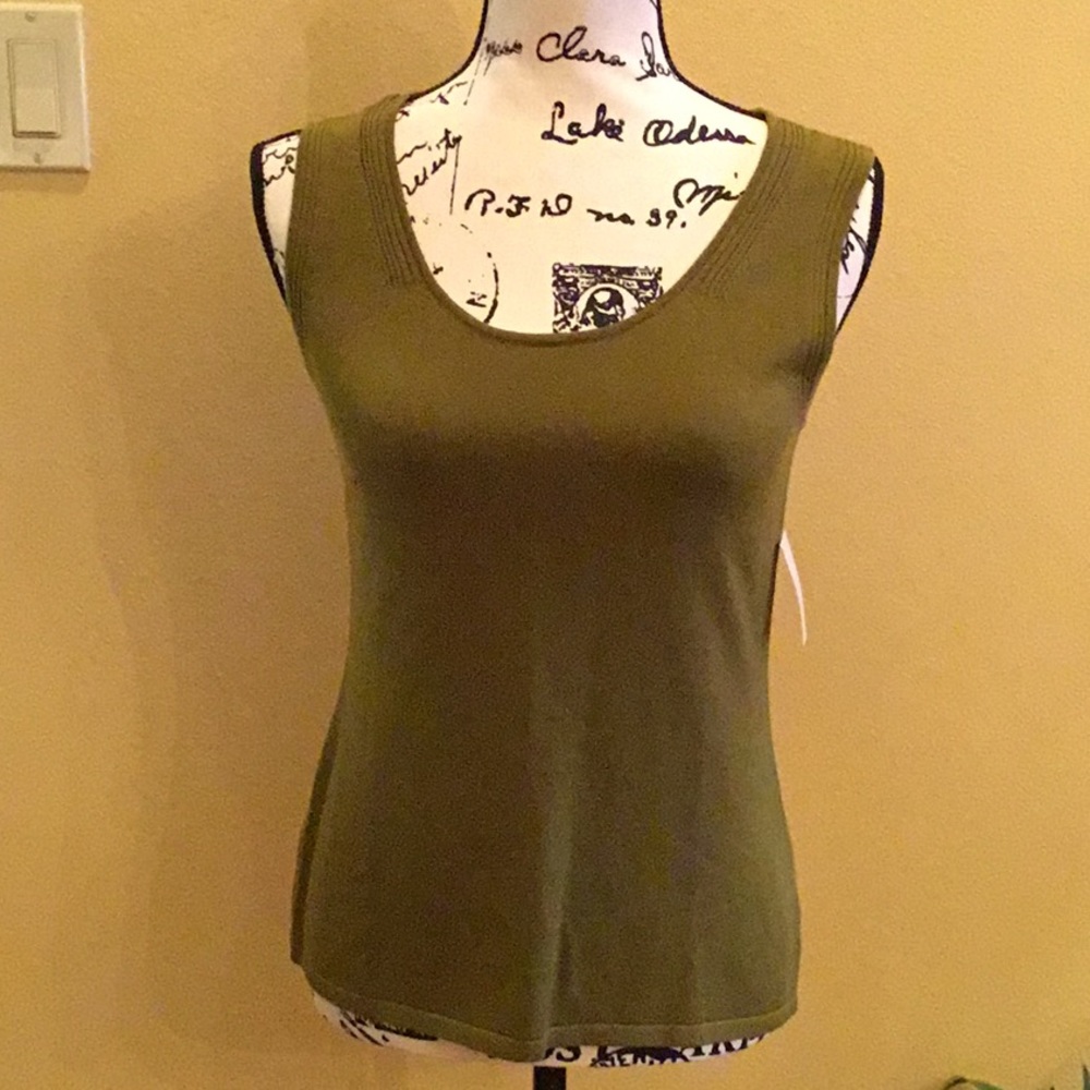 NWT sleeveless scoopneck sweater